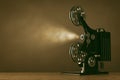 Retro Movie Film Cinema Projector. 3d Rendering Royalty Free Stock Photo