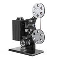 Retro Movie Film Cinema Projector. 3d Rendering Royalty Free Stock Photo