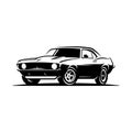 Retro muscle car emblem