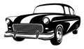 Retro muscle car vector illustration. Vintage car. Royalty Free Stock Photo