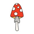 Retro mushroom agaric.