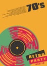 Retro music party conceptual poster design