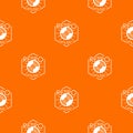 Retro music pattern vector orange Royalty Free Stock Photo