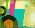 Retro music poster.Pop art Royalty Free Stock Photo