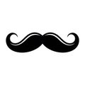 Retro mustache design element black on transparent background AI Generated Royalty Free Stock Photo