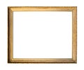 Retro narrow wooden picture frame cutout Royalty Free Stock Photo