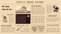 Retro News Paper Template Horizontal