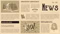 Retro News Paper Template Horizontal