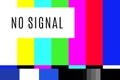 Retro no signal tv test screen pattern chart Royalty Free Stock Photo