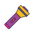 Retro object flashlight icon Royalty Free Stock Photo
