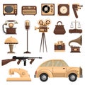 Retro Objects Set Royalty Free Stock Photo