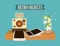 Retro objects vintage design Royalty Free Stock Photo