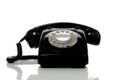 Retro old black telephone