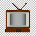 retro old classic television - stock vector.