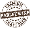 BARLEY WINE premium craft beer stamp