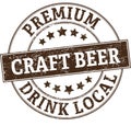 Drink local premium craft beer stamp