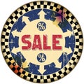 Retro old enamel winter sale sign