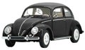 Retro, Old-fashioned, Vintage Beetle model toy car isolated on white transparent background PNG black Royalty Free Stock Photo