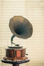 Retro old gramophone. Royalty Free Stock Photo