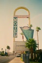 Retro Old Las Vegas Motel Sign Nevada
