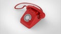 Retro old phone image 3d render Royalty Free Stock Photo