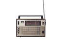Retro old vintage radio front isolated on white background Royalty Free Stock Photo