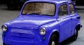 retro oldtimer. vintage blue car Royalty Free Stock Photo