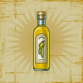 Retro Olive Oil Bottle