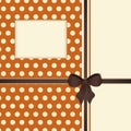 Retro orange and brown ribbon background