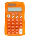 Retro orange calculator simply with display