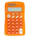 Retro orange calculator simply with display Royalty Free Stock Photo