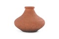 Retro Orange Clay Ceramic Pot Vase. 3d Rendering Royalty Free Stock Photo