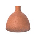 Retro Orange Clay Ceramic Pot Vase. 3d Rendering Royalty Free Stock Photo