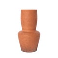 Retro Orange Clay Ceramic Pot Vase. 3d Rendering