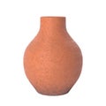 Retro Orange Clay Ceramic Pot Vase. 3d Rendering Royalty Free Stock Photo