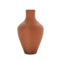 Retro Orange Clay Ceramic Pot Vase. 3d Rendering Royalty Free Stock Photo