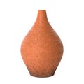 Retro Orange Clay Ceramic Pot Vase. 3d Rendering