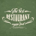 Retro organic food restaurant poster