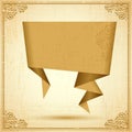 Retro origami speech bubble vector background. Eps