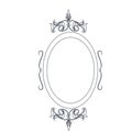 Retro oval frame classic ornate element line design Royalty Free Stock Photo