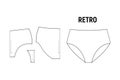 Retro panties for lady. Vector illustration image.