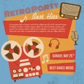 Retro party poster Royalty Free Stock Photo