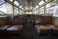 Retro passenger bus inside Royalty Free Stock Photo