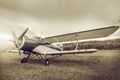 Retro passenger plane. Royalty Free Stock Photo
