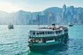 Retro passenger ships in Hong Kong harbour