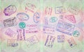 Retro Passport Stamps