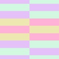 Retro pastel colours Horizontal Stripes