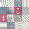Retro patchwork in nautical style.