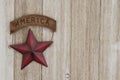 Retro patriotic USA background on weathered wood Royalty Free Stock Photo