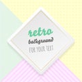 Retro pattern background with rectangle paper frame Royalty Free Stock Photo